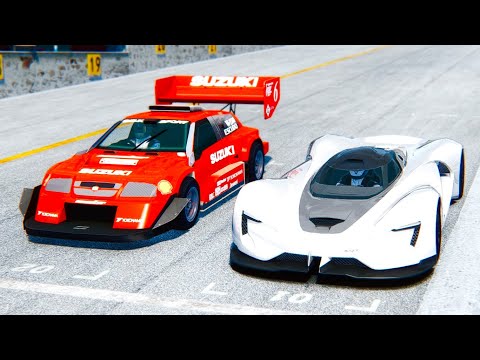 SRT Tomahawk vs Suzuki Escudo Pikes Peak at Drag Race 20 KM