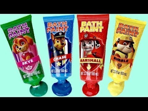 Aprende Colores con Paw Patrol (Patrulla Canina) Baños de Pintura
