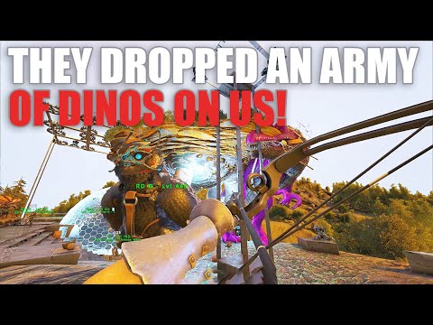 Defend All Caves And Our TP From An Army! Merry Christmas! | Ark Official PVP E91