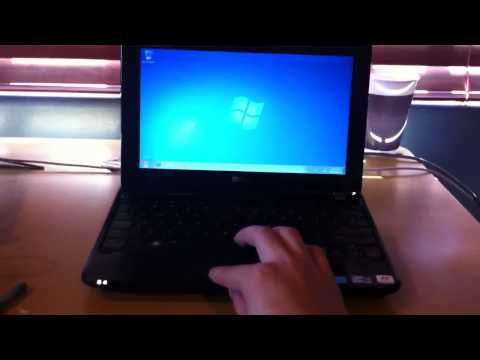 Dell Inspiron Netbook Mini 1018 Windows 7 250 gb hard drive