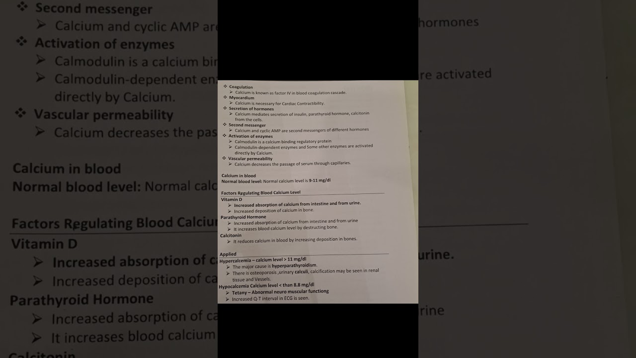 Detailed notes of calcium and iron from minerals |#biochemistry |#minerals |