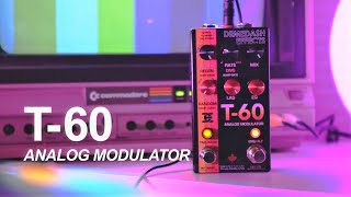 Video thumbnail for Demedash Effects T-60 Analog Modulator [Stereo Synth Demo] by Sound Isles