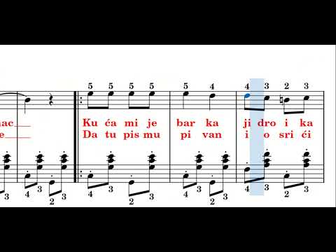 Ja sam mladi Dalmatinac - sheet music for accordion + lyrics - F major