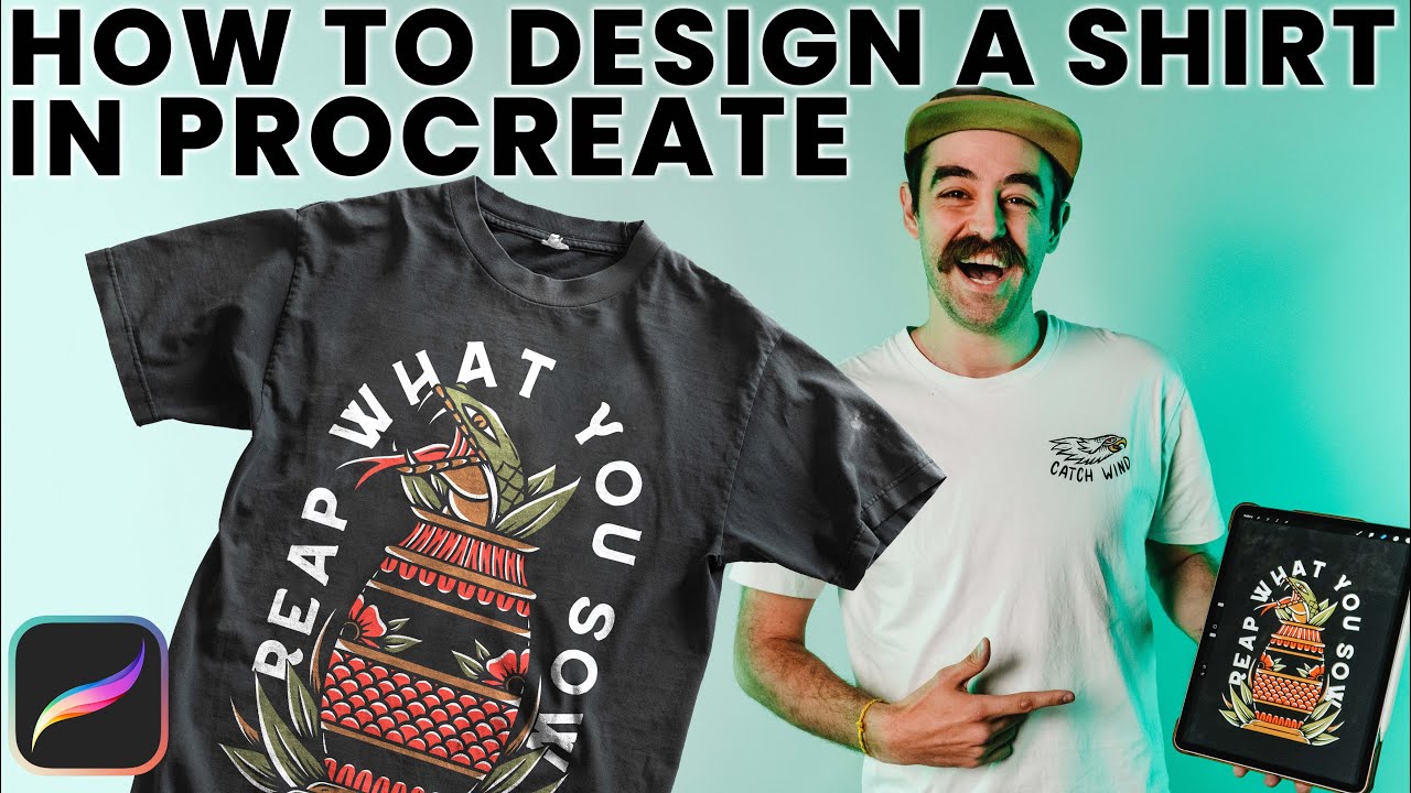 How To Make A T-shirt Design In Procreate!
