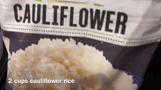 Cauliflower rice balls in an air fryer