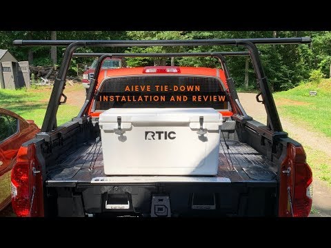Aieve Cooler Tie Down Installation and Review | Aieve | Decked Truck Bed Storage System