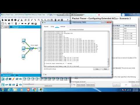 4.2.2.12 Packet Tracer - Configuring Extended ACLs Scenario 3