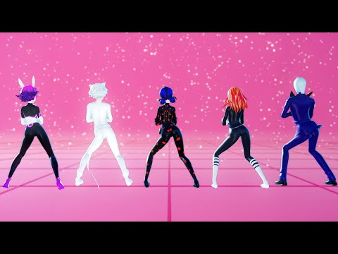 【MMD Miraculous】Bla Bla Bla (Akumatized Heroes and Hawk Moth)【60fps】