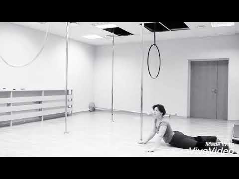 Pole choreo with heels and without