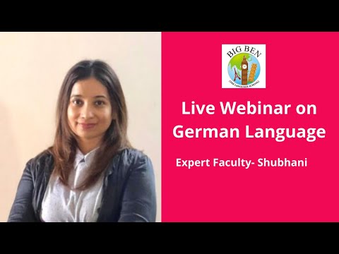 Live Webinar on German Language-Expert Faculty- Shubhani