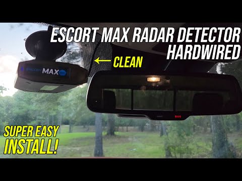 Escort Max 360c Radar Detector hard wire mirror tap install - RAM 2017 - Super Easy!!