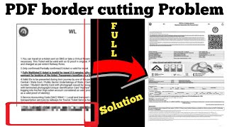 Print border cut problem | Pdf file not printing properly | Pdf border cut | Print border cut