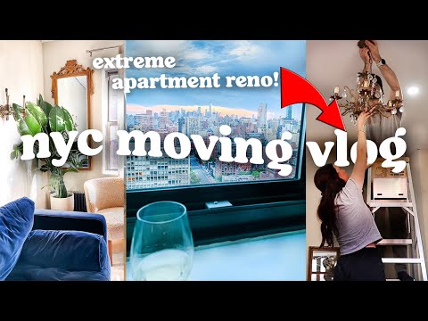 NYC MOVING VLOG pt.2: 400 sq ft. tiny apartment makeover with vintage & zara home decor finds!