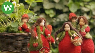 Puppen aus Filz - eine ganze Familie Blumenkinder in liebevoller Handarbeit