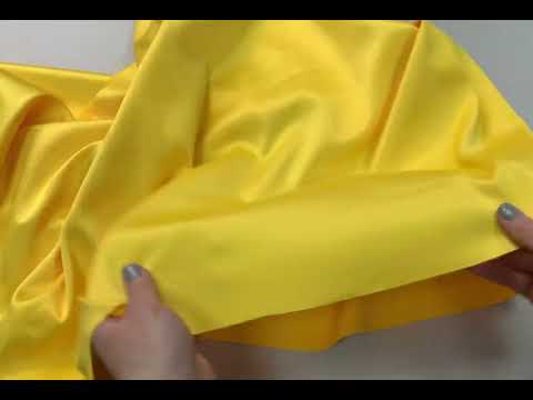 Ткань атлас матовый плотный стрейч, арт.A2086-33 цвет желтый
