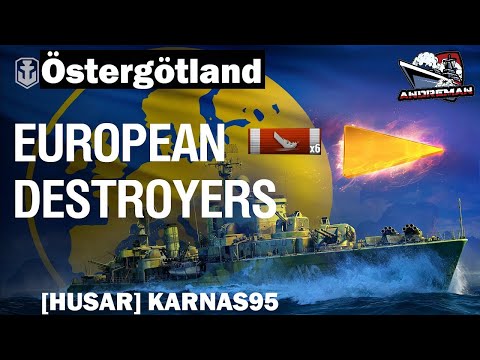 Ostergotland Tier IX Europejski Niszczyciel World of warships