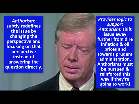 Regan-Carter 1980 Presidential Debate - taking charge, pop-up rhetoric style!