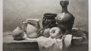 Still life drawing with pencil | Time-lapse