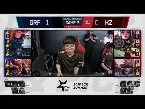 GRF Sword Darius VS KZ Khan Mundo Game 2 Highlights   2018 LCK Summer W3D1