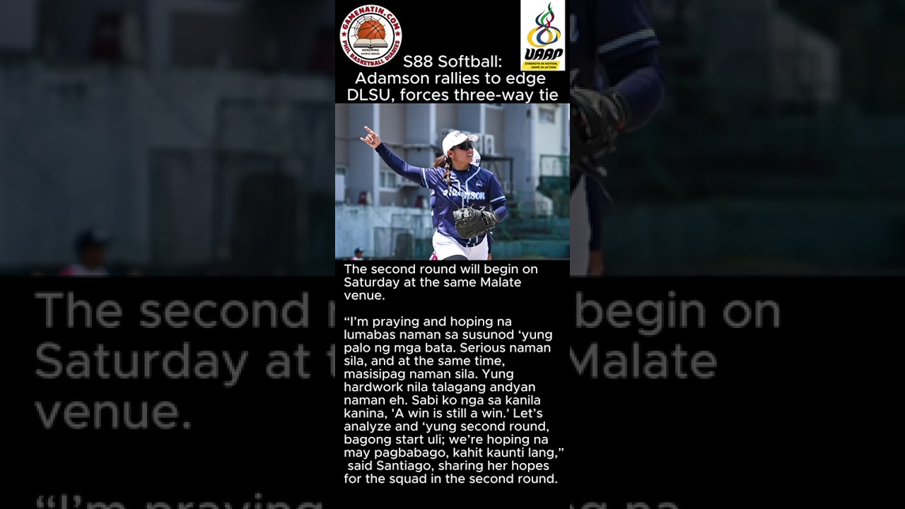 UAAP Women's Softball: Adamson clips DLSU to regain share of lead