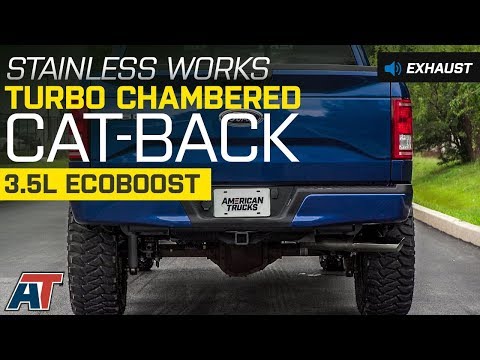 2015-2018 F150 Stainless Works Turbo Chambered Cat-Back Exhaust 3.5L EcoBoost Sound Clip & Install