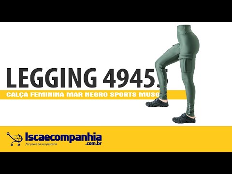 Vídeo Calça Feminina Mar Negro Legging Sports 49455 - Musgo