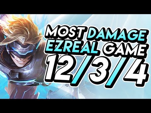 MOST DAMAGE EZREAL GAME - Full Ezreal Gameplay