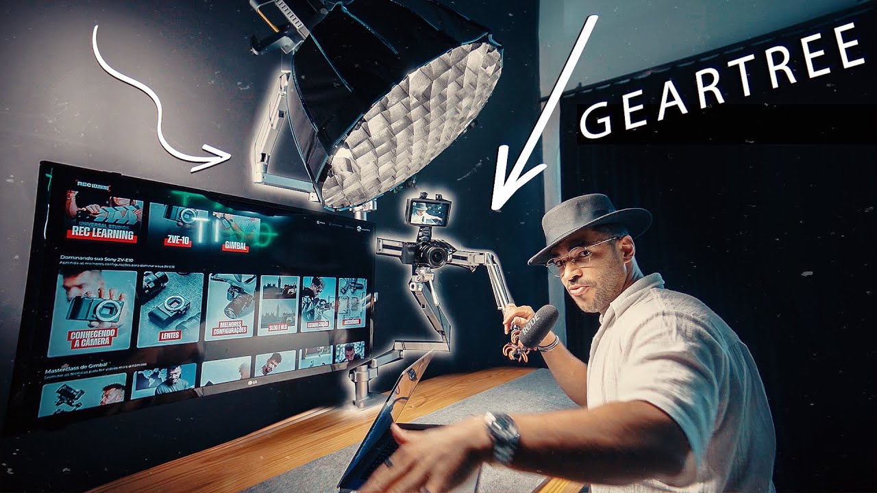 SETUP PROFISSIONAL para gravação de AULAS e VÍDEOS para YOUTUBE - GEAR TREE FALCAN