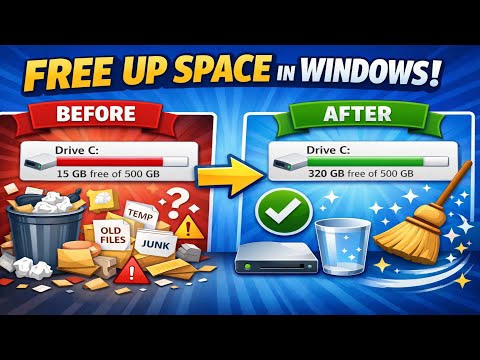 How to FREE Up Space in Windows 11/10 (Faster PC Performance!) 2026