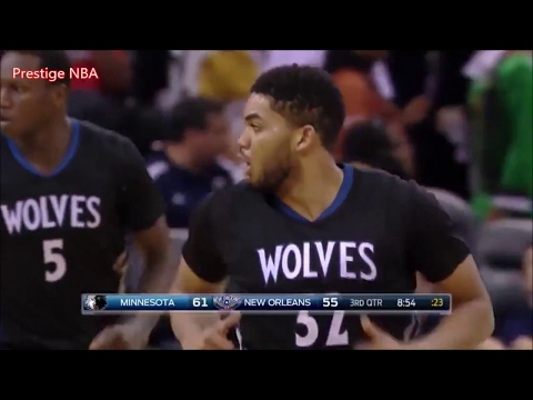 Karl Anthony Towns Game Highlights vs Pelicans- 33 Points, 6 Rebs. 3/19/2017 NEW