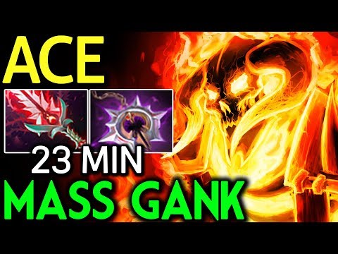 ACE Dota 2 [Clinkz] 23 Min Bloodthorn + Nullifier | Mass Gank