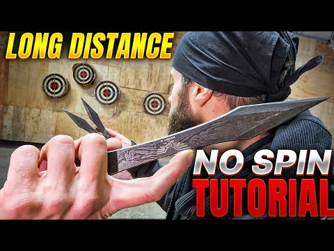 NO-SPIN Knife Throwing Long Distance Tutorial