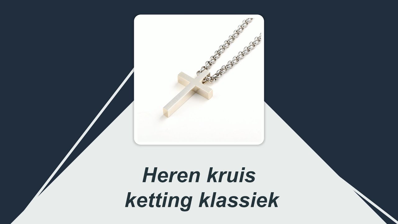 Heren kruis ketting klassiek,Groot Kruis Hanger Retro,10K/14K/18K goud