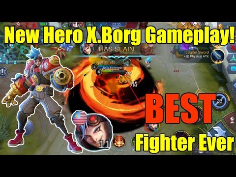 Mobile Legends - NEW HERO X.BORG GAMEPLAY! BEST FIGHTER EVER!?