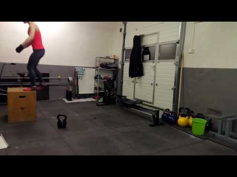 Emom x 16 min @85-90% DUS/BJSD/KBS/Row Cals