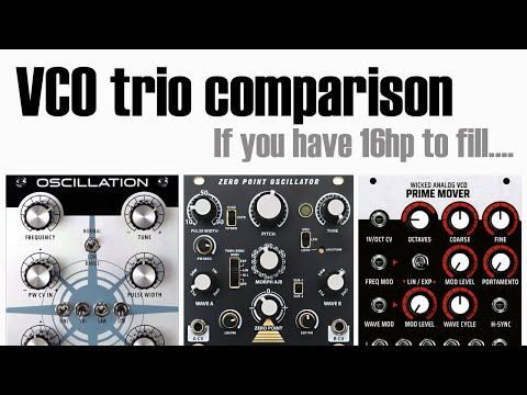 Eurorack VCO Trio comparison - 16hp