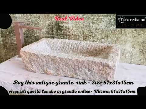 %lavabo da appoggio da bagno o cucina in marmo pietra o granito%