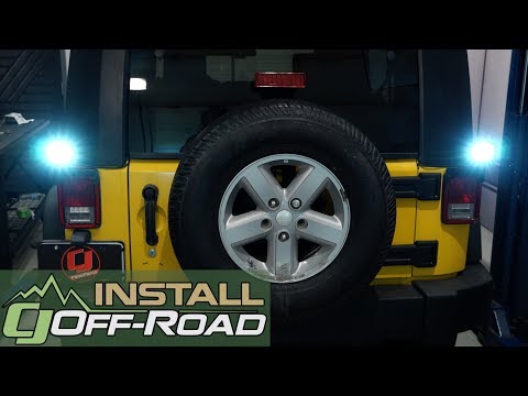 Jeep Wrangler JK ZROADZ Taillight Top LED Mounting Bracket W/Two 3" LED Lights 07-18 Installation