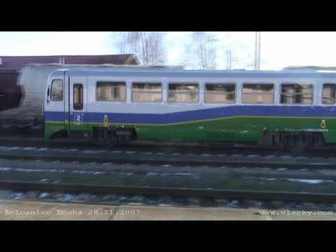 Zkušební jízda motorové jednotky 814+914 na Železnici Desná 28.11.2007