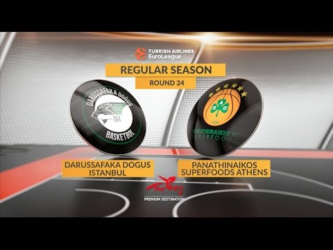 EuroLeague Highlights RS Round 24: Darussafaka Dogus Istanbul 77-72 Panathinaikos Superfoods Athens