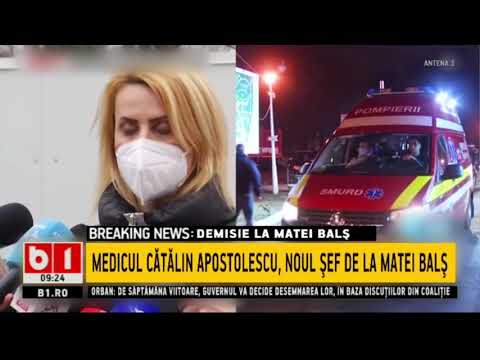 STIRI B1 ORA 9.00 DIN 23 FEBR 2021 - MEDICUL CATALIN APOSTOLESCU NOUL SEF DE LA MATEI BALS