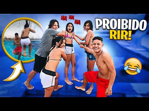 SE RIR CAI NA PISCINA! - IMPOSSÍVEL! - MUITO ENGRAÇADO!