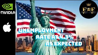 Unemployment Rate At 4.3%, Market Down, NVDA & APPLE Good News