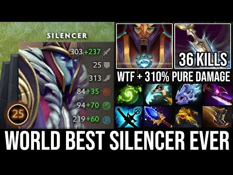 World Best Silencer I've Ever Seen | WTF 310% Pure Damage Crazy 37Kills Counter All Tanky Hero DotA2