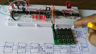 4x4 Matrix Keypad Working by Logic Gates Practical লজিক গেট দিয়ে মেট্রিক্স কিবোর্ড চালানো শেখ।
