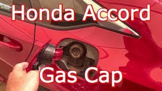 2021 Honda Accord - How To Open Gas Tank Cap Fuel Door