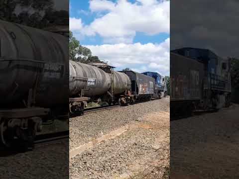 Trem vazio de Dash-9 Rumo no tanqueiro em Reserva-Pr🚂 #Shorts #railfan