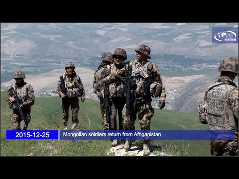 Mongolian soldiers return from Afhganistan