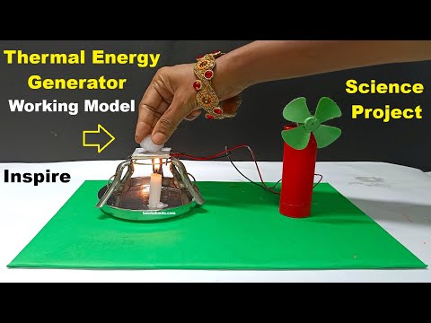 thermal energy heat to electrical energy working model generator science project howtofunda