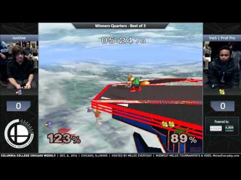 CCC Weekly [12/8/16] - VwS | Professor Pro (Fox) vs. JustJoe (Falco)  - SSBM - Winners Quarters